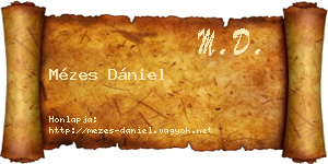 Mézes Dániel névjegykártya